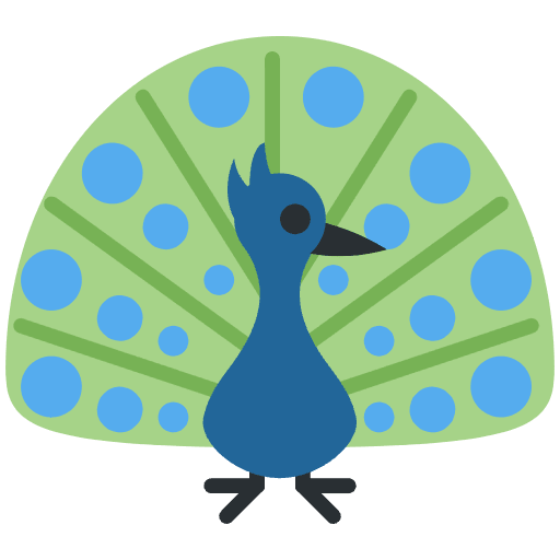 Peacock Emoji from Twemoji Emoji Set