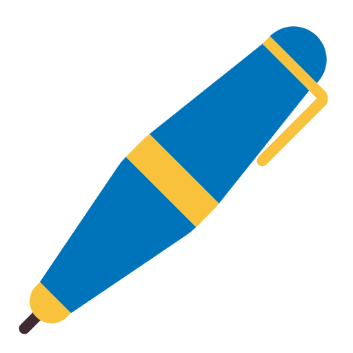 Pen Flat Emoji from Fluent Emoji Flat Set