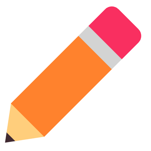 Pencil Flat Emoji from Fluent Emoji Flat Set