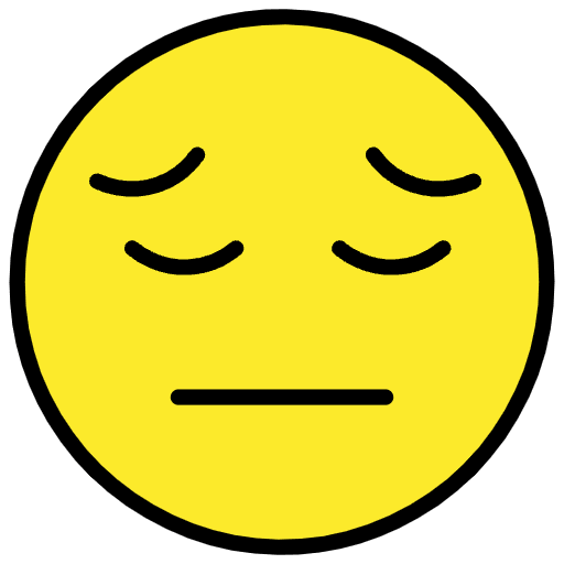 Pensive Face Emoji from OpenMoji Emoji Set