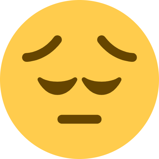 Pensive Face Emoji from Twemoji Emoji Set