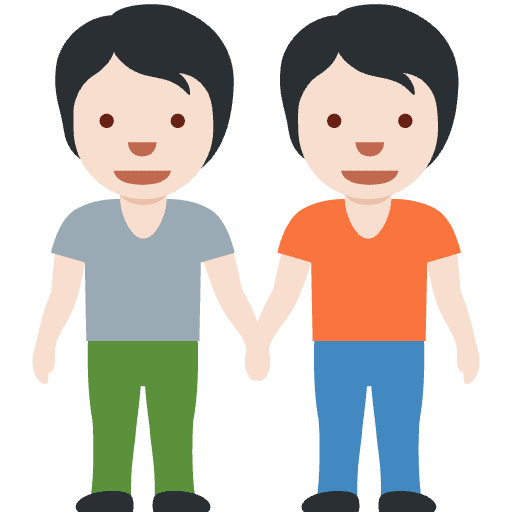 People Holding Hands Light Skin Tone Element from Twemoji Emoji Set