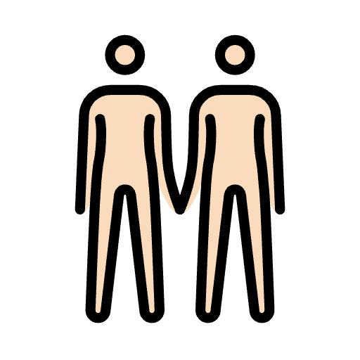 People Holding Hands Light Skin Tone Element from OpenMoji Emoji Set