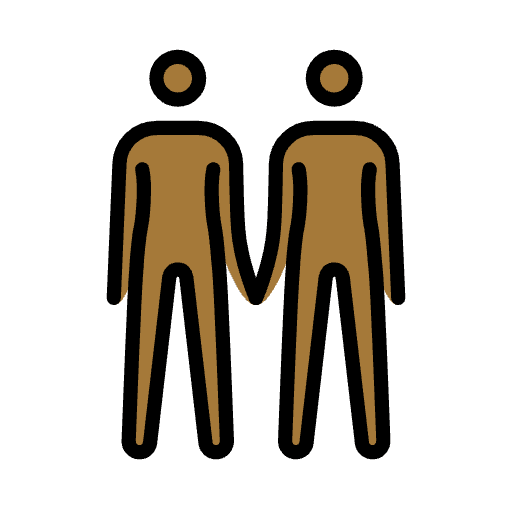 People Holding Hands Medium Dark Skin Tone Emoji from OpenMoji Emoji Set