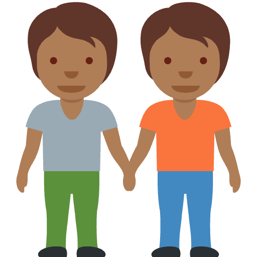 People Holding Hands Medium Dark Skin Tone Emoji from Twemoji Emoji Set