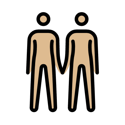 People Holding Hands Medium Light Skin Tone Emoji from OpenMoji Emoji Set