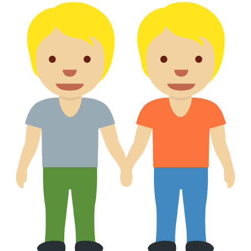 People Holding Hands Medium Light Skin Tone Emoji from Twemoji Emoji Set