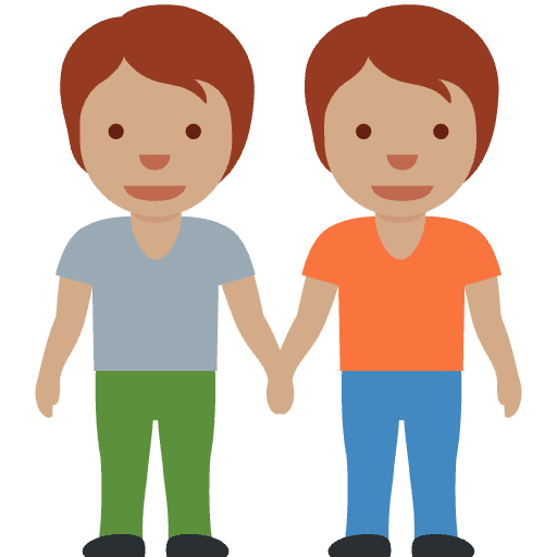 People Holding Hands Medium Skin Tone Emoji from Twemoji Emoji Set