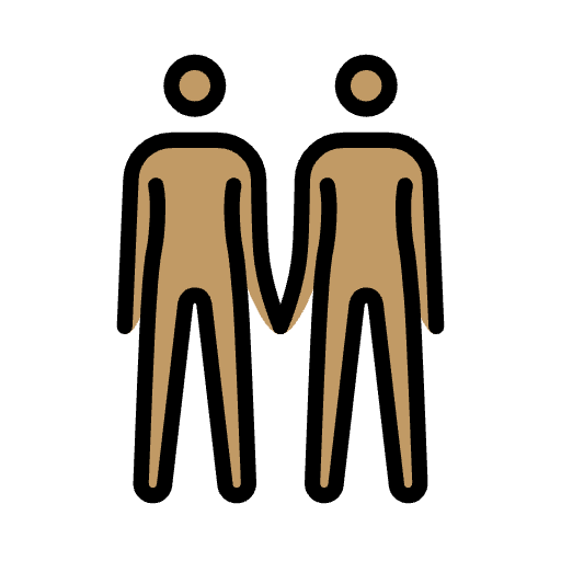 People Holding Hands Medium Skin Tone Emoji from OpenMoji Emoji Set
