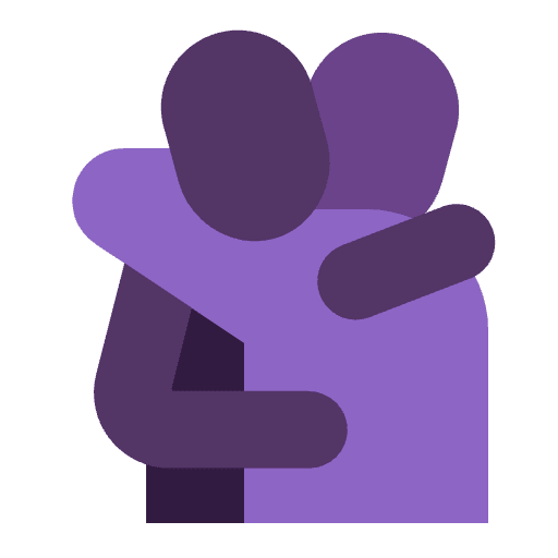 People Hugging Flat Emoji from Fluent Emoji Flat Set