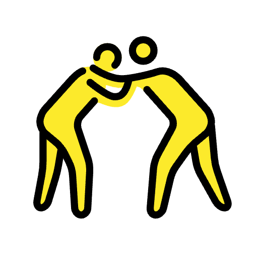 People Wrestling Emoji from OpenMoji Emoji Set