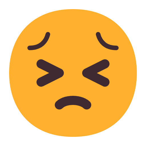Persevering Face Flat Emoji from Fluent Emoji Flat Set