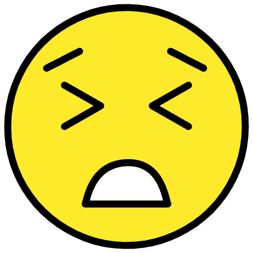 Persevering Face Emoji from OpenMoji Emoji Set