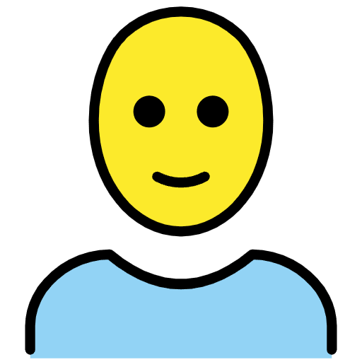 Person Bald Emoji from OpenMoji Emoji Set