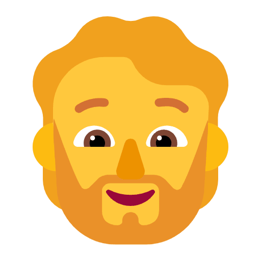 Person Beard Flat Default Emoji from Fluent Emoji Flat Set