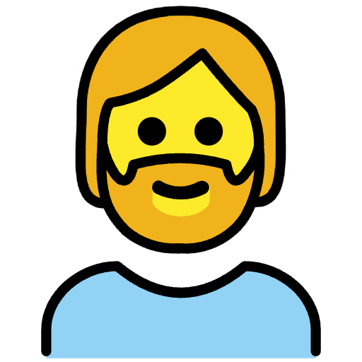 Person Beard Element from OpenMoji Emoji Set