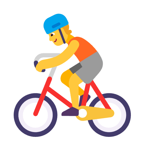 Person Biking Flat Default Emoji from Fluent Emoji Flat Set
