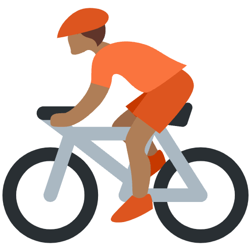 Person Biking Medium Dark Skin Tone Emoji from Twemoji Emoji Set