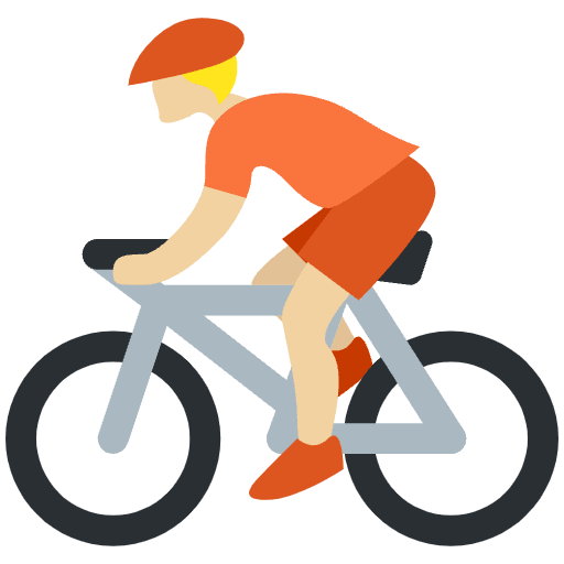Person Biking Medium Light Skin Tone Emoji from Twemoji Emoji Set