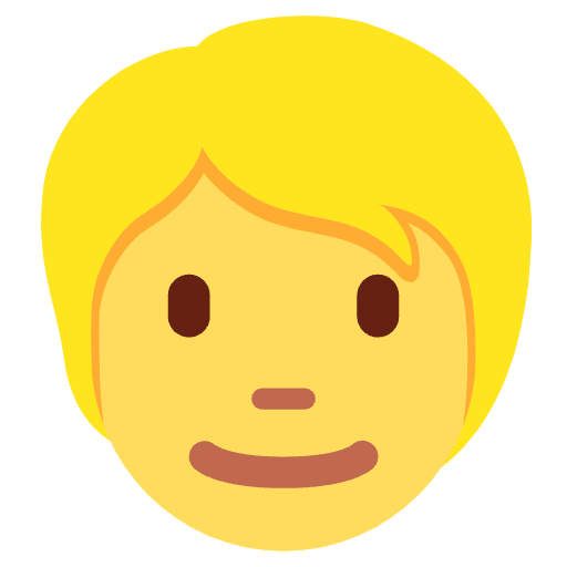 Person Blond Hair Element from Twemoji Emoji Set