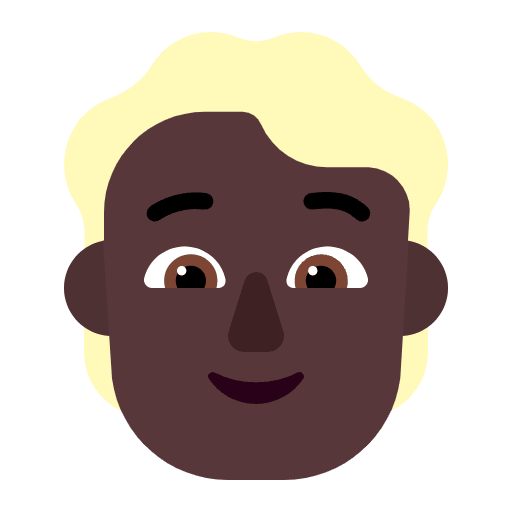 Person Blonde Hair Flat Dark Emoji from Fluent Emoji Flat Set