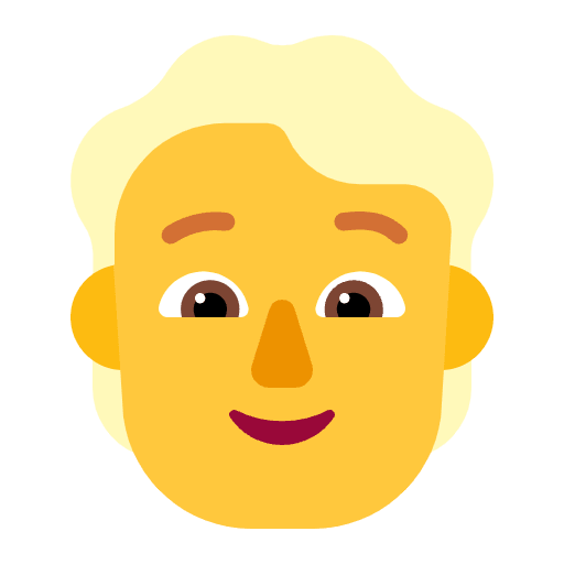 Person Blonde Hair Flat Default Emoji from Fluent Emoji Flat Set