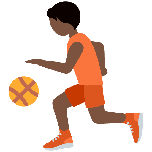 Person Bouncing Ball Dark Skin Tone Element from Twemoji Emoji Set