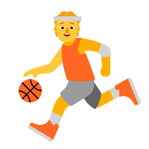 Person Bouncing Ball Flat Default Emoji from Fluent Emoji Flat Set