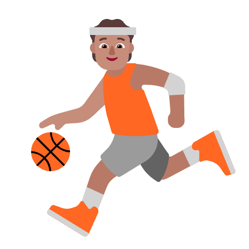 Person Bouncing Ball Flat Medium Emoji from Fluent Emoji Flat Set