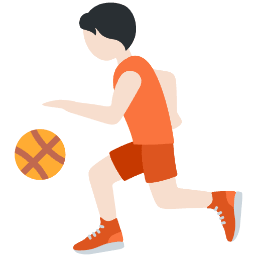 Person Bouncing Ball Light Skin Tone Emoji from Twemoji Emoji Set