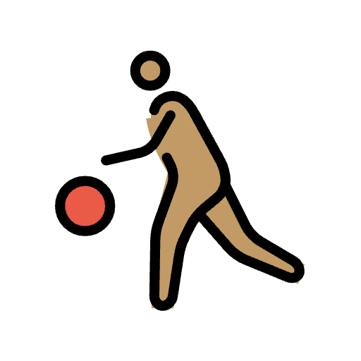 Person Bouncing Ball Medium Skin Tone Emoji from OpenMoji Emoji Set