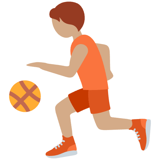 Person Bouncing Ball Medium Skin Tone Emoji from Twemoji Emoji Set