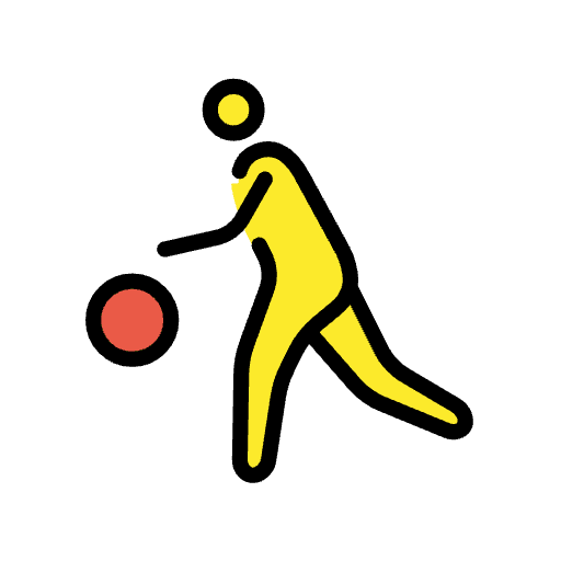 Person Bouncing Ball Emoji from OpenMoji Set