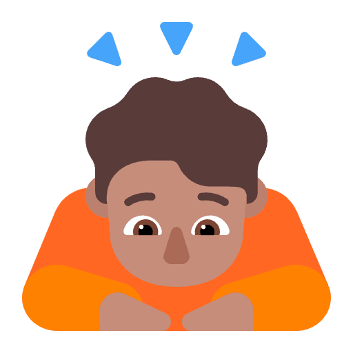 Person Bowing Flat Medium Element from Fluent Emoji Flat Set