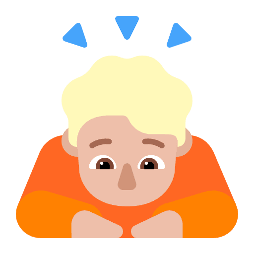 Person Bowing Flat Medium Light Element from Fluent Emoji Flat Set