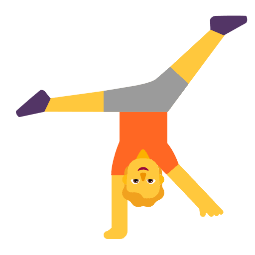 Person Cartwheeling Flat Default Emoji from Fluent Emoji Flat Set