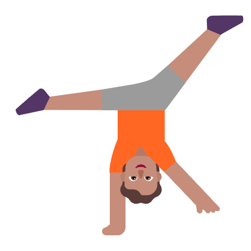 Person Cartwheeling Flat Medium Element from Fluent Emoji Flat Set