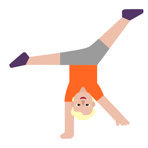 Person Cartwheeling Flat Medium Light Emoji from Fluent Emoji Flat Set