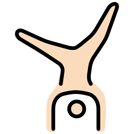Person Cartwheeling Light Skin Tone Element from OpenMoji Emoji Set