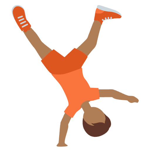 Person Cartwheeling Medium Dark Skin Tone Emoji from Twemoji Set