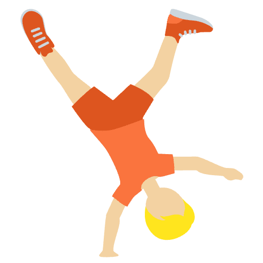 Person Cartwheeling Medium Light Skin Tone Element from Twemoji Emoji Set