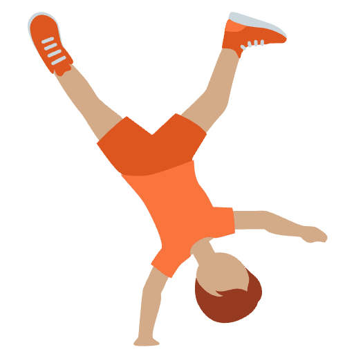 Person Cartwheeling Medium Skin Tone Element from Twemoji Emoji Set