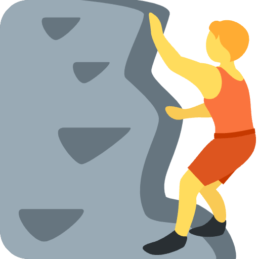 Person Climbing Element from Twemoji Emoji Set
