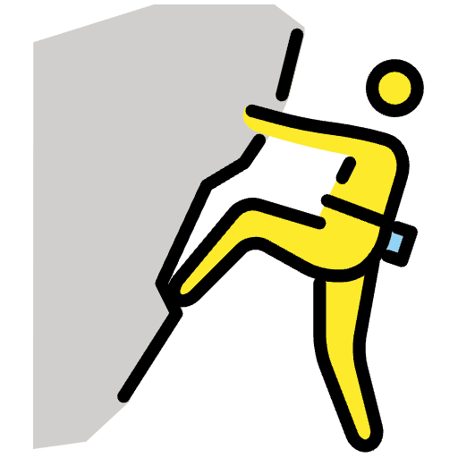 Person Climbing Emoji from OpenMoji Emoji Set