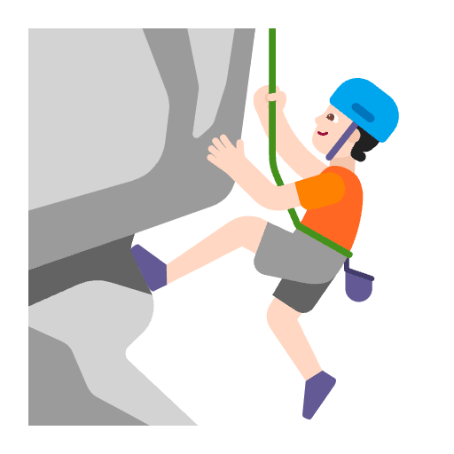 Person Climbing Flat Light Emoji from Fluent Emoji Flat Set