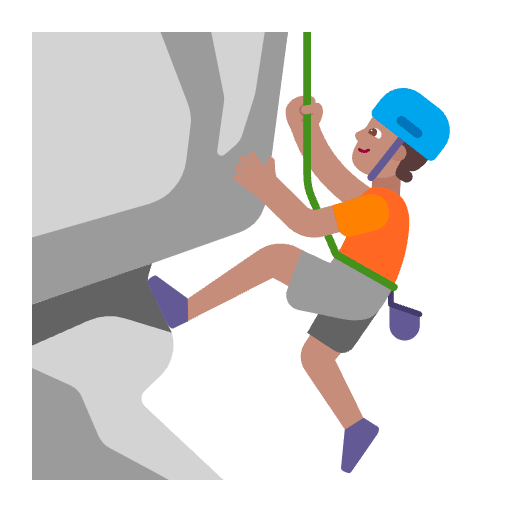 Person Climbing Flat Medium Emoji from Fluent Emoji Flat Set