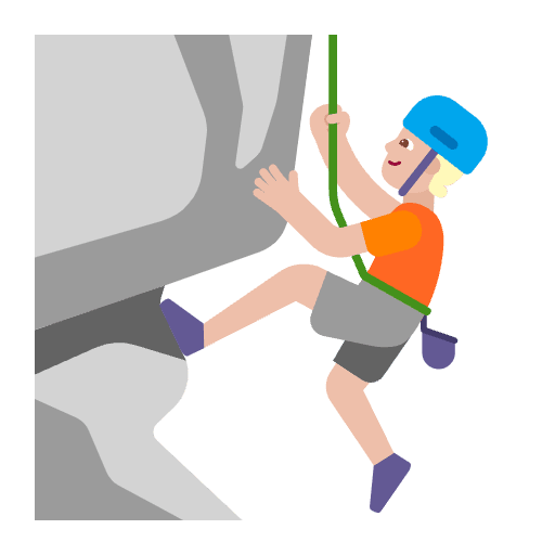 Person Climbing Flat Medium Light Emoji from Fluent Emoji Flat Set