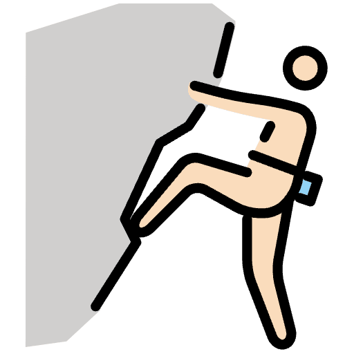 Person Climbing Light Skin Tone Element from OpenMoji Emoji Set