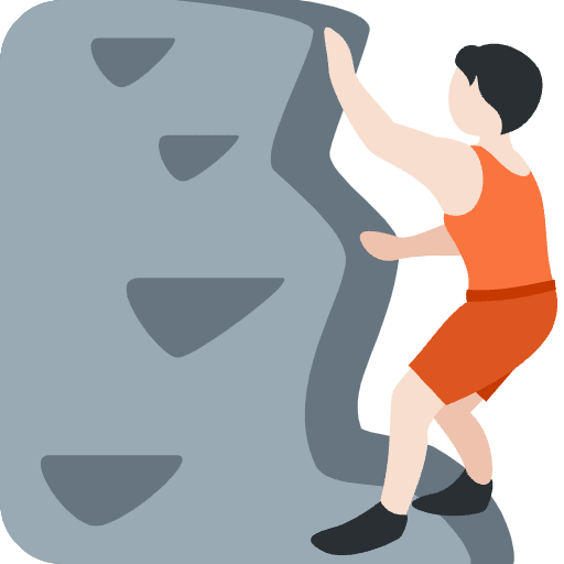 Person Climbing Light Skin Tone Emoji from Twemoji Emoji Set