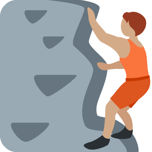 Person Climbing Medium Skin Tone Emoji from Twemoji Emoji Set